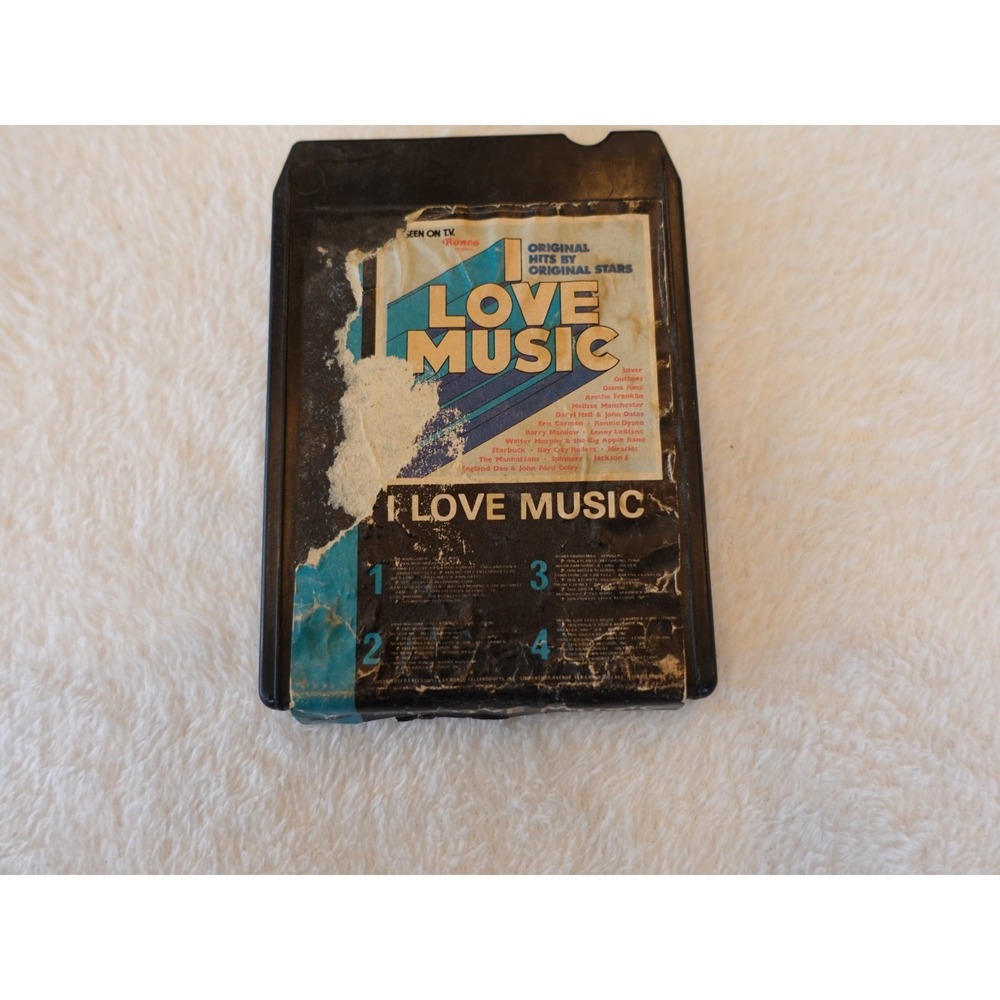 Ronco 8-Track Compilation Album: I Love Music 1976 - Jackson 5 Diana Ross Aretha